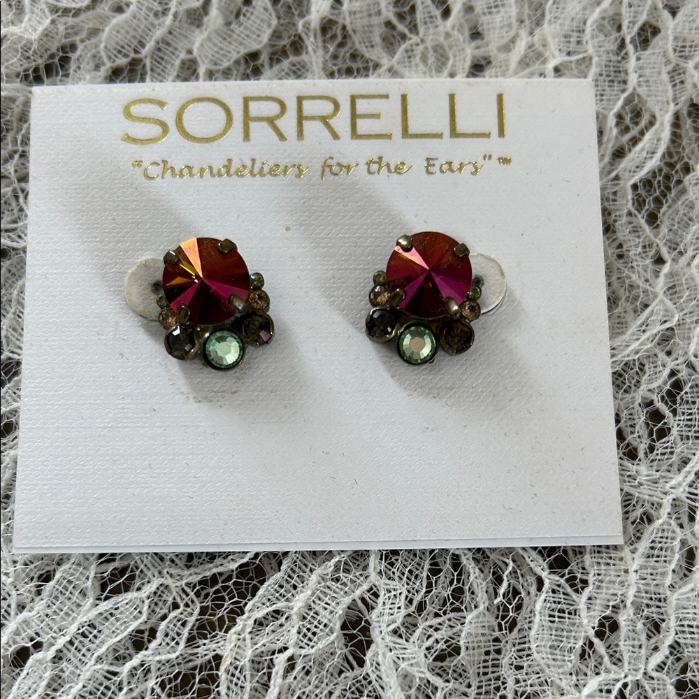 Sorrelli Ruby And Emerald Stud Earrings - image 2